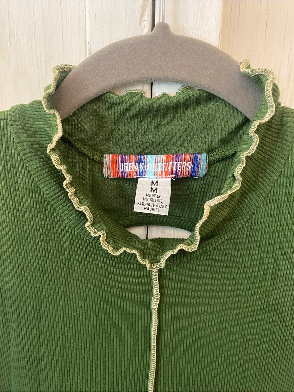 Urban Outfitters Olive Green Sleeveless Ruffle-Trim Dress - Picture 2 of 10